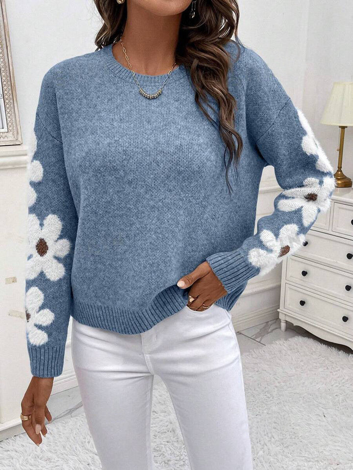 Stilla | Bequemer Sweater mit Blumenmuster
