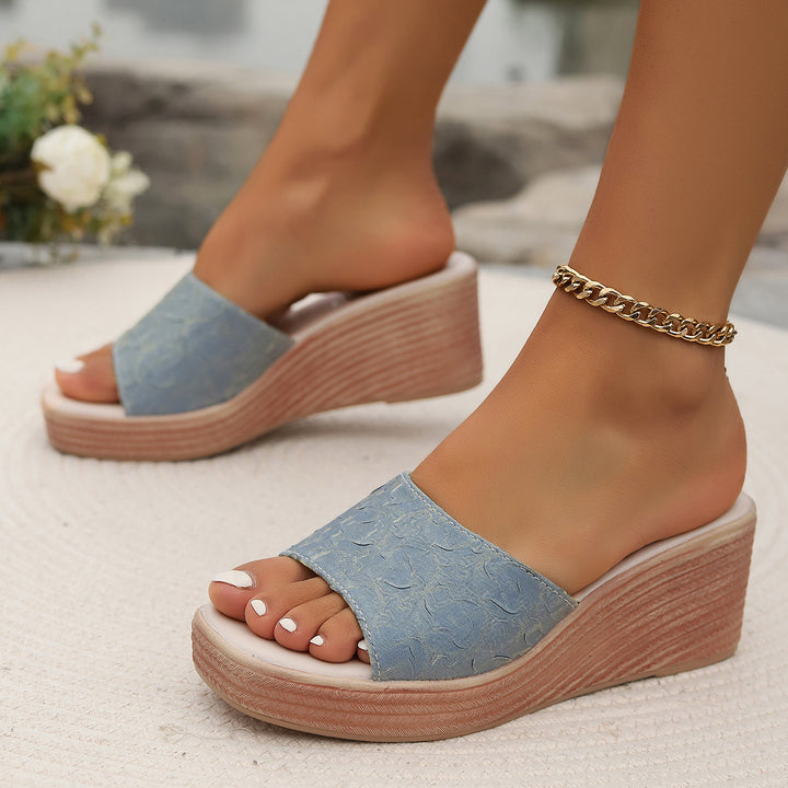 Dame mode Wedge-sandaler med komfortabel fodseng og elegant remdesign Stilla