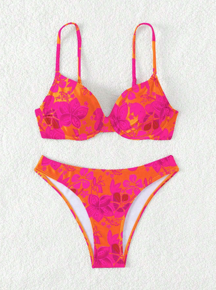 Dame blomster mønster bikini sæt Stilla