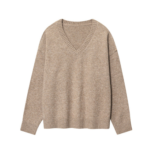 Kvinders V-Hals Sweater lavet af blød uld Stilla