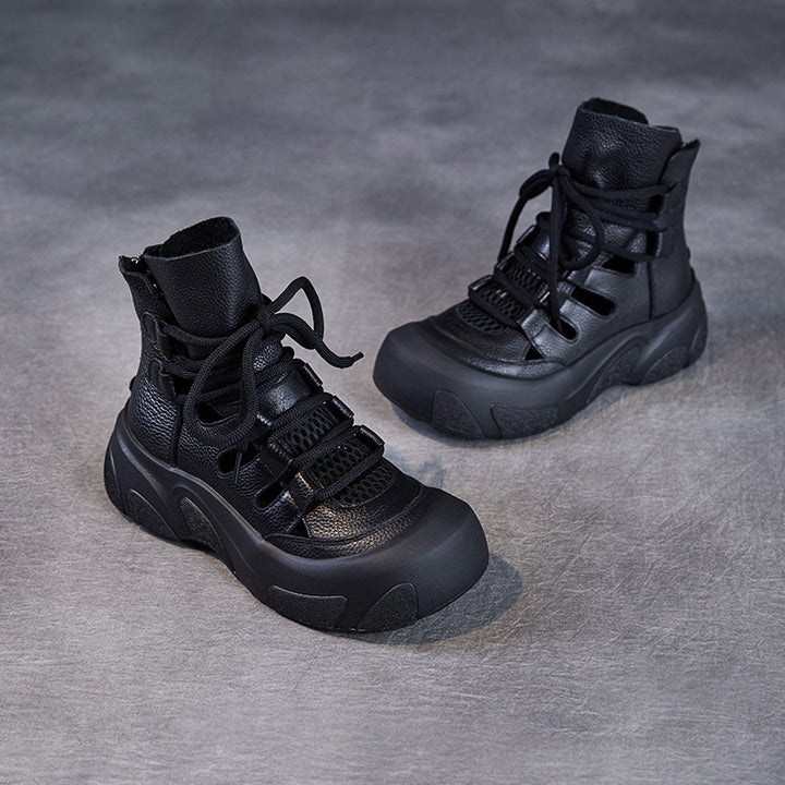 Femme High-Top Fashion Sneakers med Mesh-indlæg Stilla