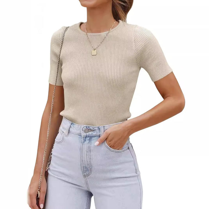 Dame figursyet Premium Rib T-shirt Stilla