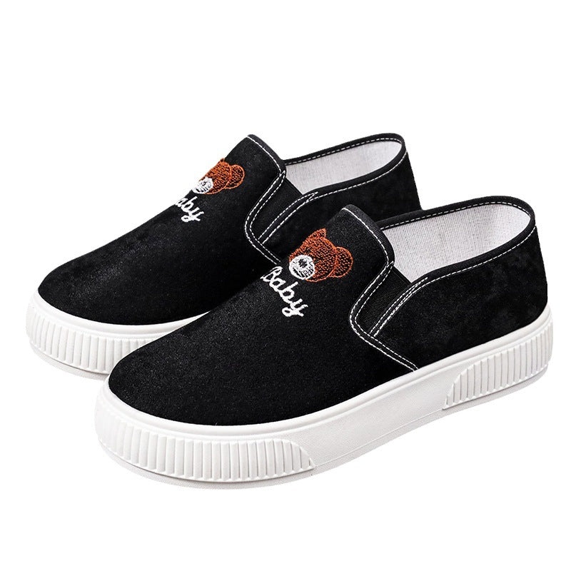 Femme Casual Slip-On Sneakers med legende broderi Stilla