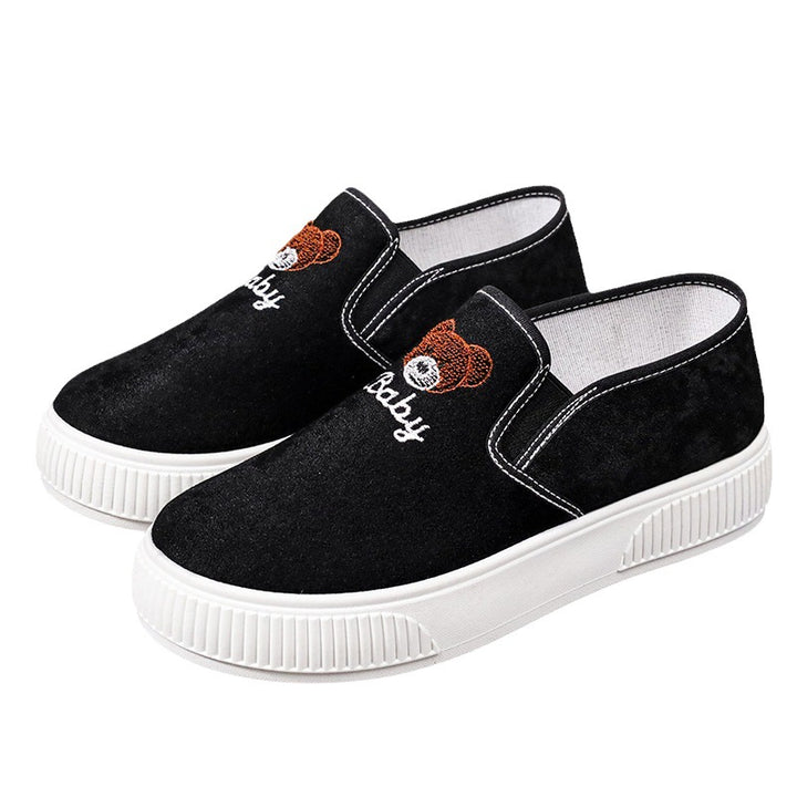 Femme Casual Slip-On Sneakers med legende broderi Stilla