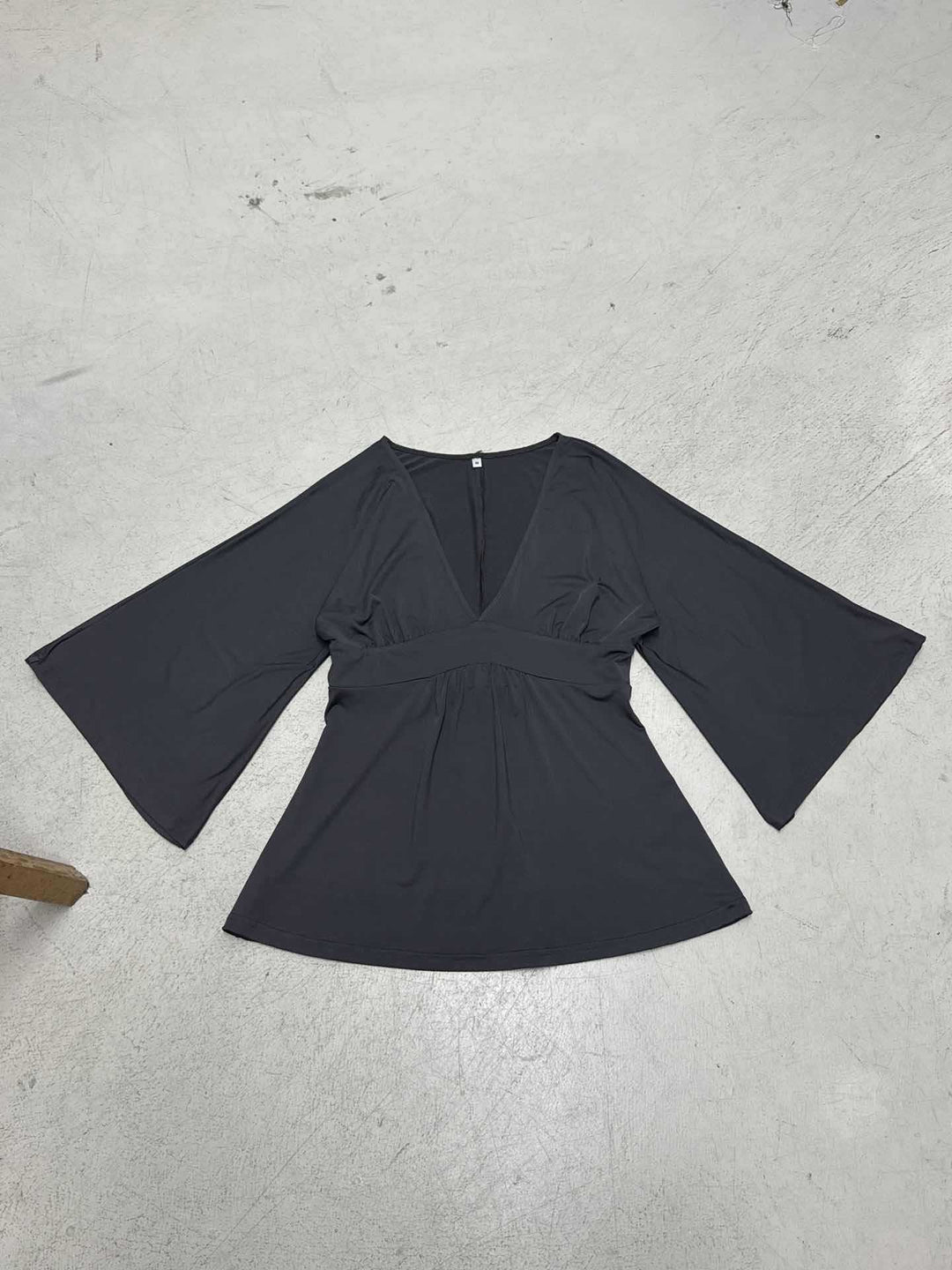 Damer Elegant V-udskæring bluse med brede ærmer Skovae