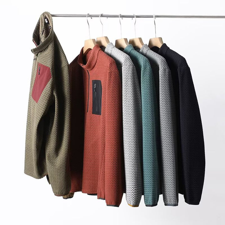 Kvindernes funktionelle sweater med høj krave og praktisk lynlås Stilla