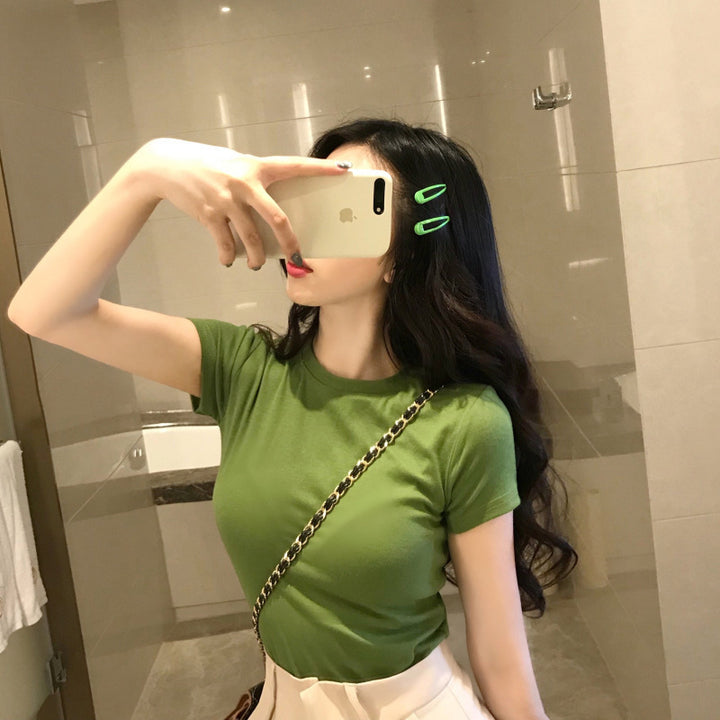 Femme Casual Fitted Tee med blødt strækstof Stilla