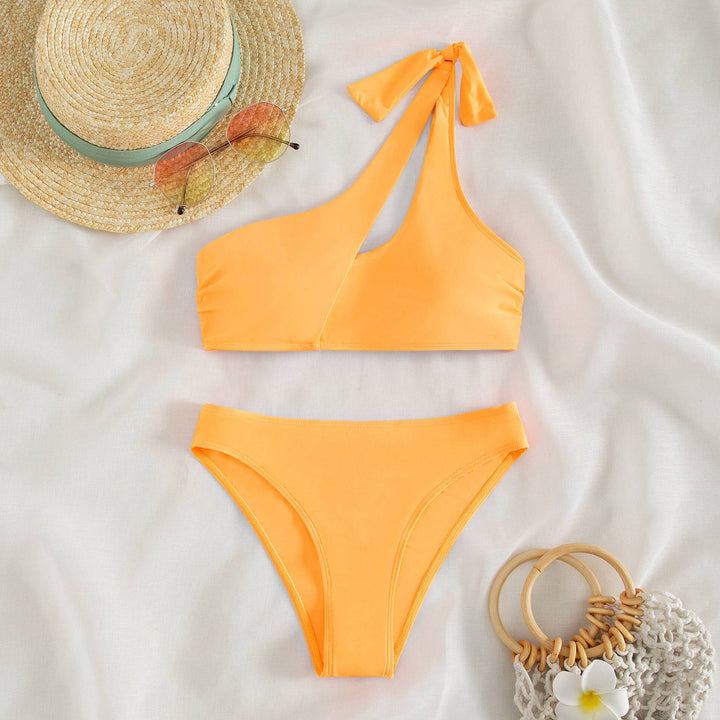 Dame Bikini-sæt med asymmetrisk top og komfortabel snøring Stilla