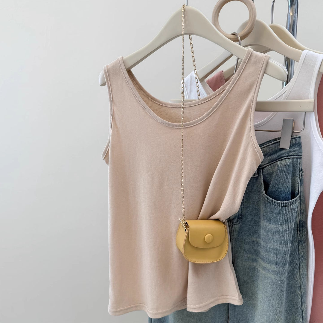 Femme Blødt Jersey Tanktop med flatterende snit Stilla