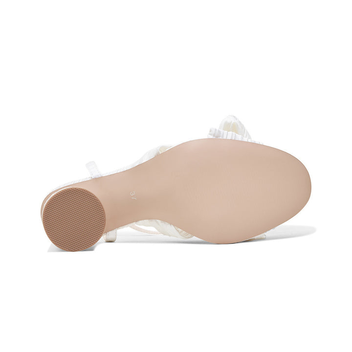 Dame blokhæl sko med elegant knude detalje Stilla