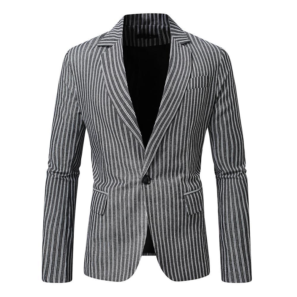 Herre Moderne Skræddersyet vertikalt stribet Blazer Stilla