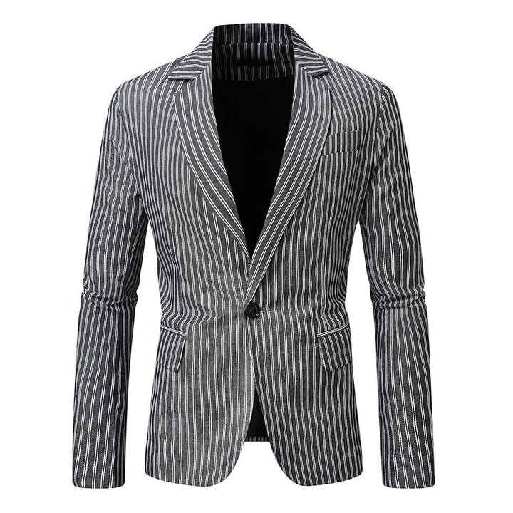 Herre Moderne Skræddersyet vertikalt stribet Blazer Stilla