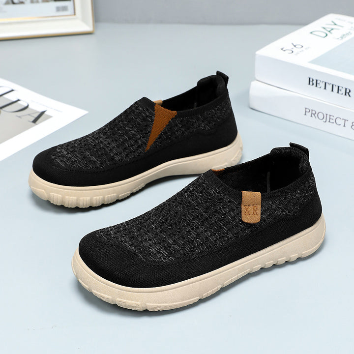 Femme Slip-On Gå Sneakers med åndbart strikkemateriale og fleksibel sål Stilla