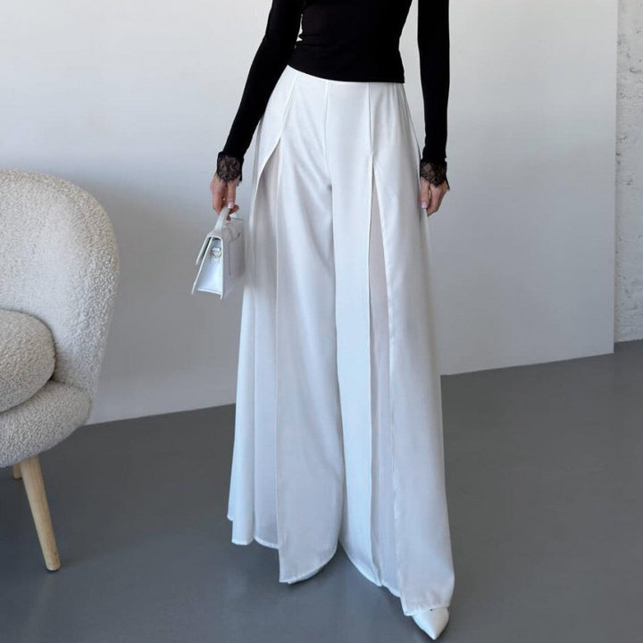 Dame Elegant lang Bukser med sidelange Slids og flydende Snit Skovae