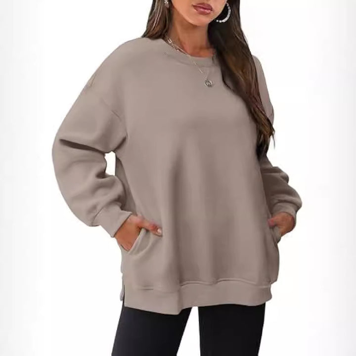 Dame Oversize Sweatshirt med høj krave Stilla