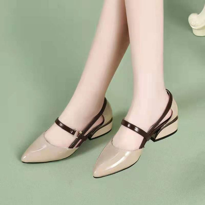Dame Elegante Slingbacks med spids tå og stabil hælkonstruktion Stilla