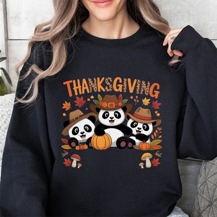 Kvinders sweatshirt med sjovt dyre design og efterårsmotív Stilla