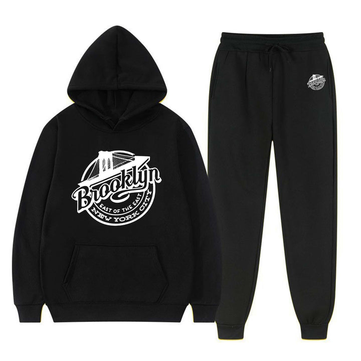 Kvinders fritids sweat suit med stilfuld Brooklyn print Skovae