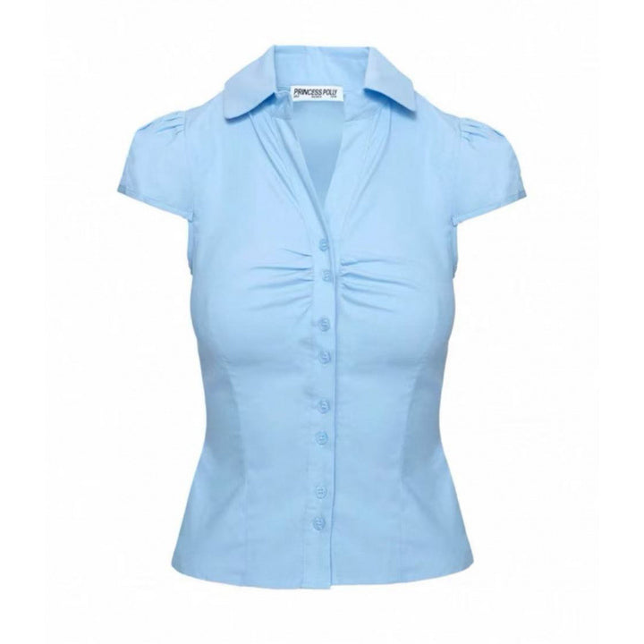 Dame tekstureret knaplukning-bluse Stilla