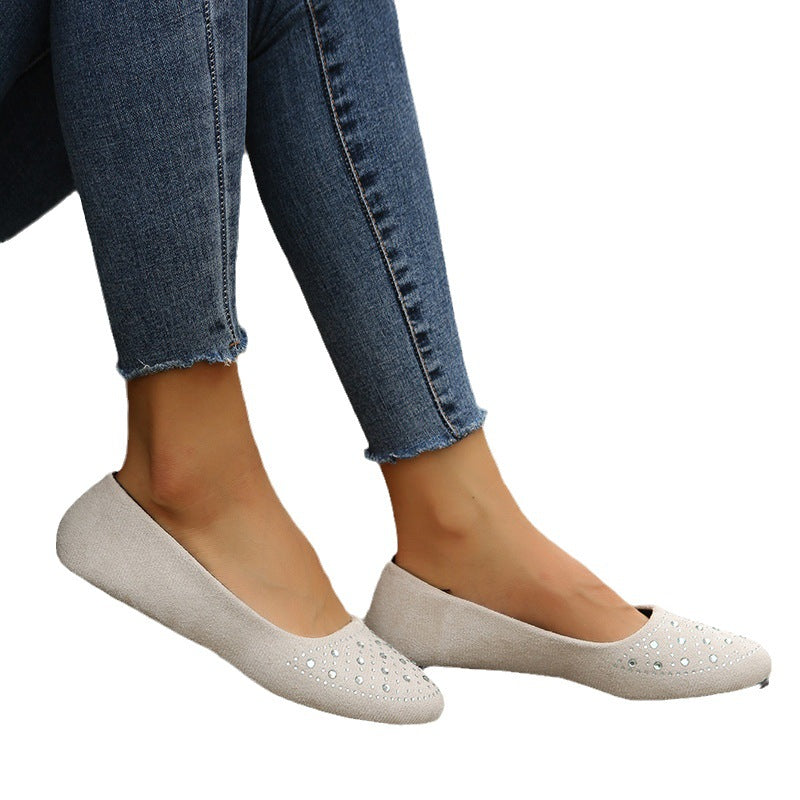 Dame Dekorative Strass Slipper Flats Stilla