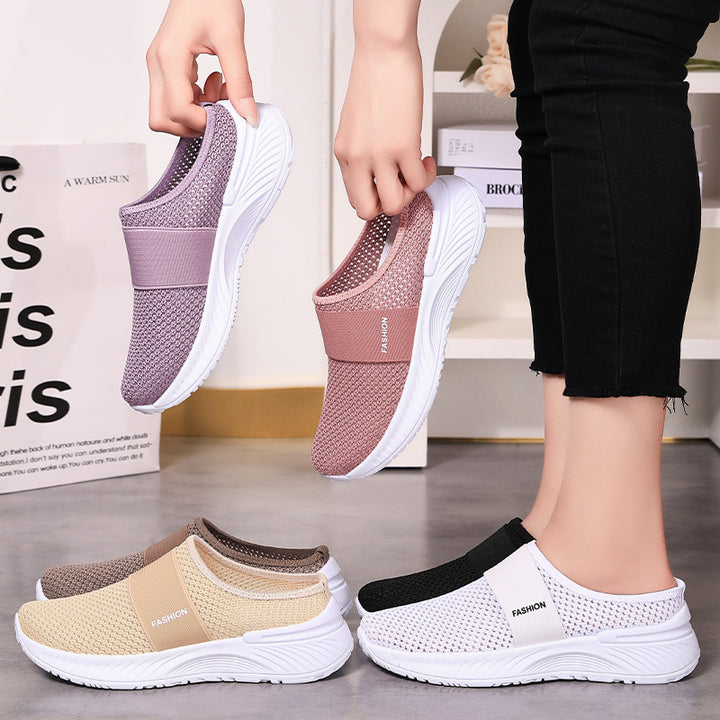 Dame Fleksible Slip-On Fritidssko med åndbart netdesign Stilla