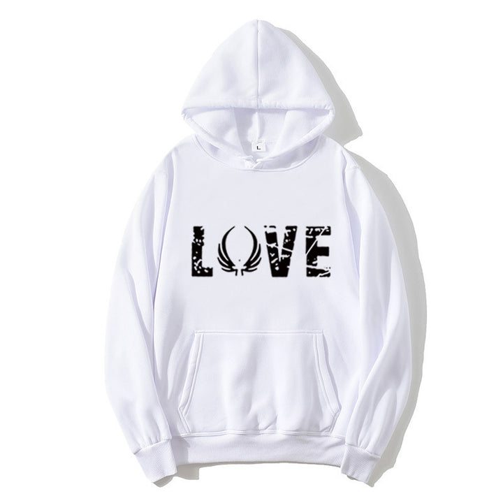 Kvindes hoodie med inspirerende Love design Skovae
