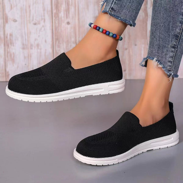 Dame Åndbar Slip-On Sneakers med fleksibelt Strik-Overmateriale Stilla