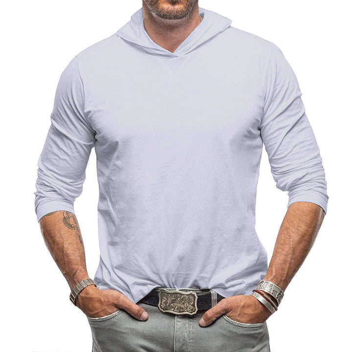 Herre langærmet Hoodie-T-shirt med afslappet pasform og åndbart materiale Stilla