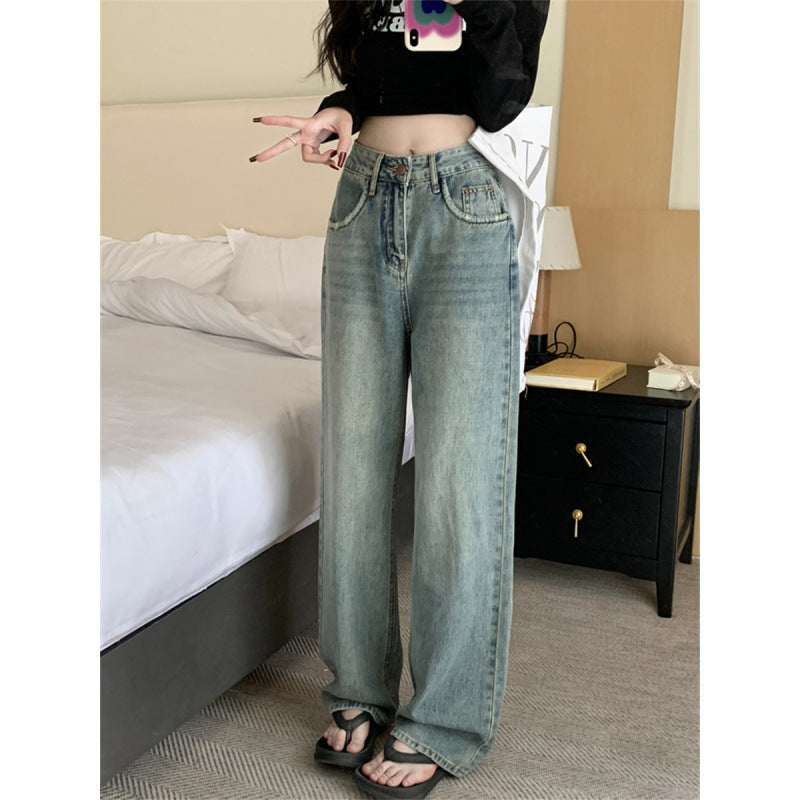 Femme Distressed Vid Bens Denim Bukser Stilla