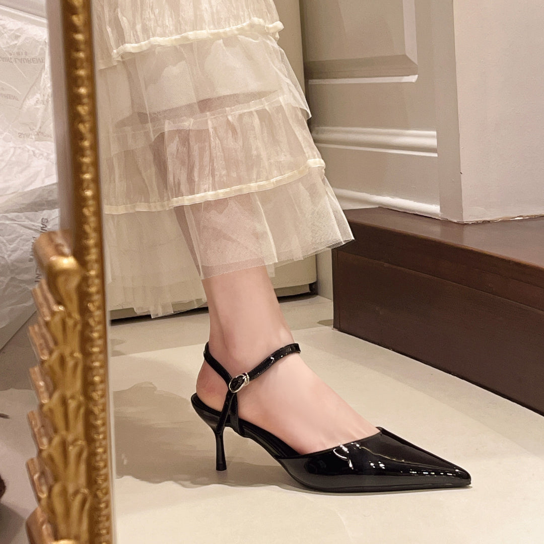 Dame elegante spidse Slingback-pumps med flot rem Stilla