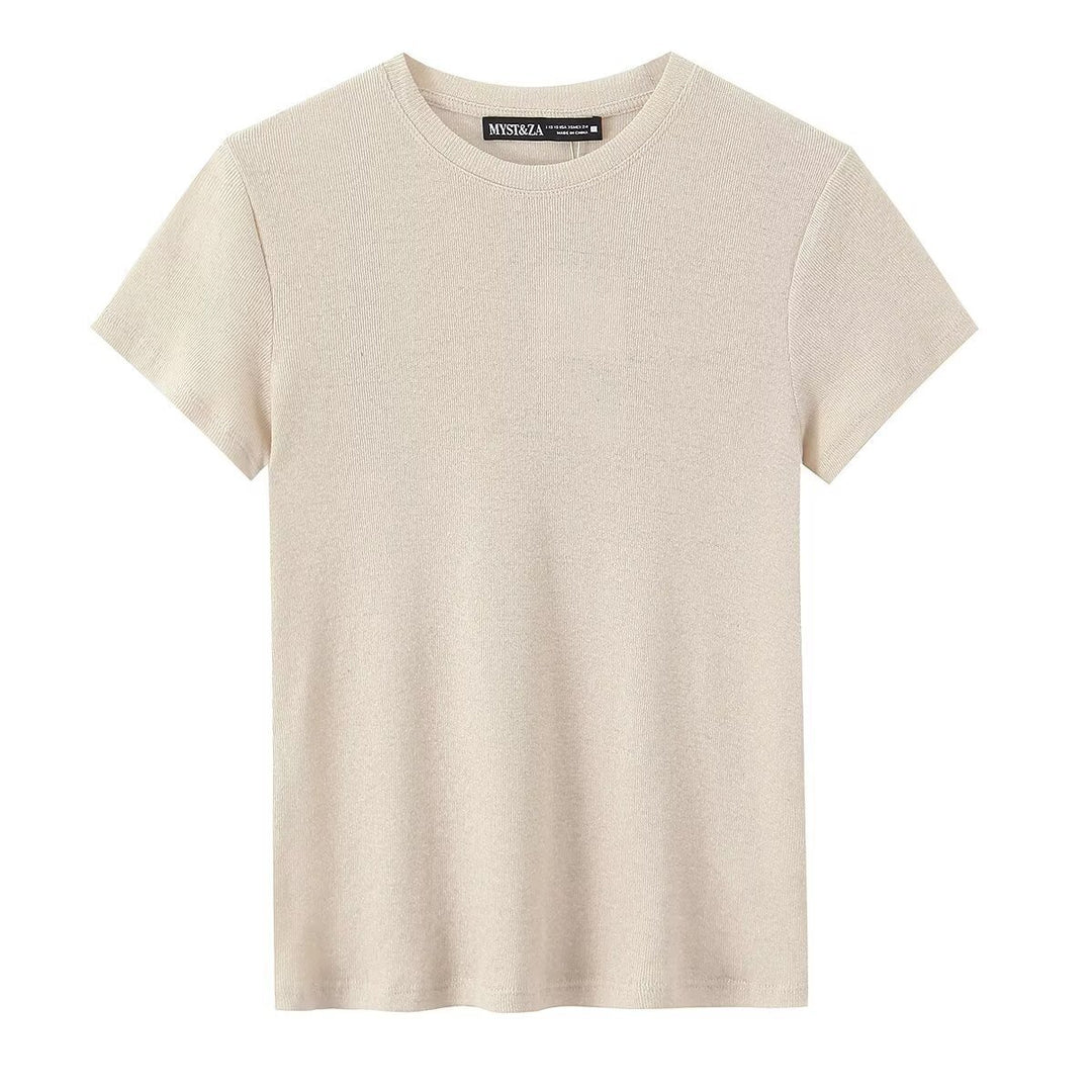 Dame bomulds T-shirt med behagelig pasform og bæredygtigt materiale Skovae