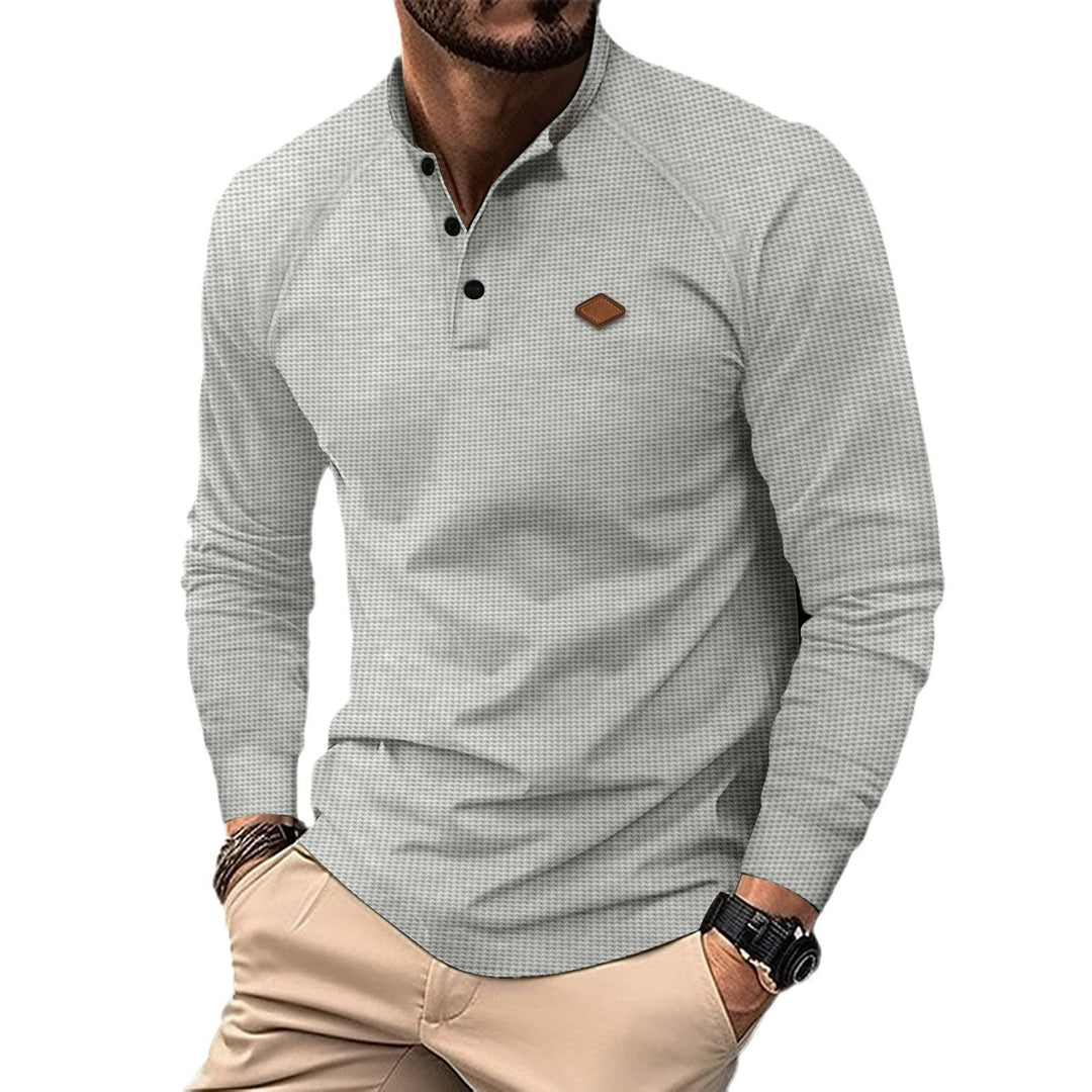 Herrer langærmet polo skjorte med moderne design og åndbare egenskaber Stilla