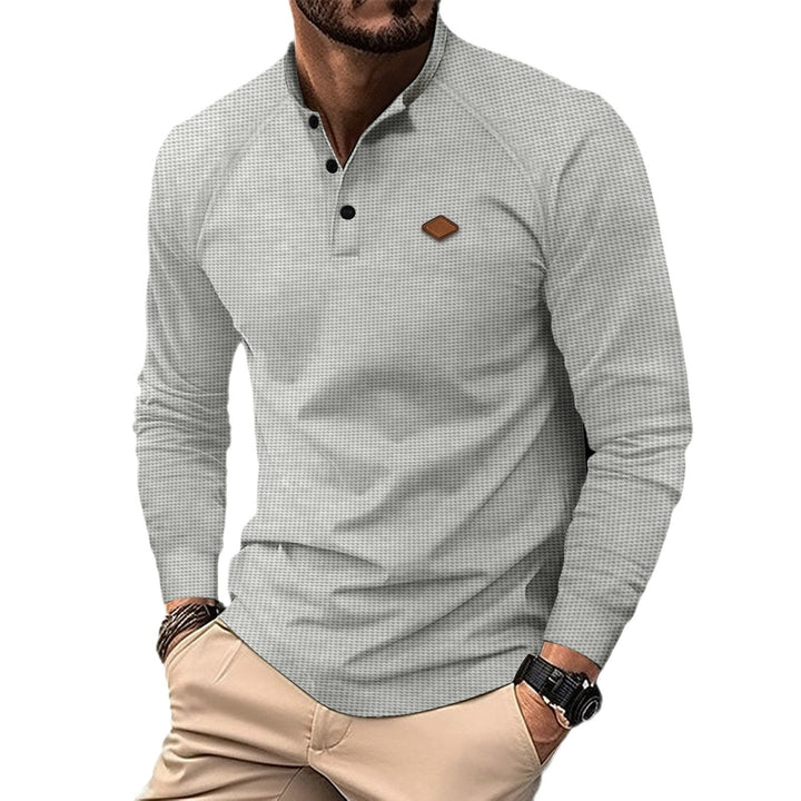 Herrer langærmet polo skjorte med moderne design og åndbare egenskaber Stilla