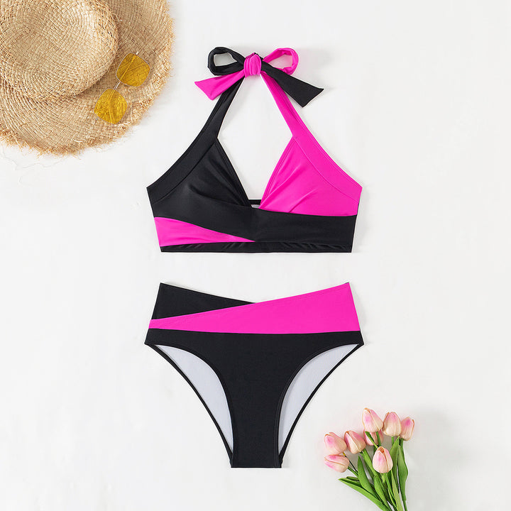 Dame højtaljede bikini med moderigtigt indpakningsdesign og komfortpasform Stilla