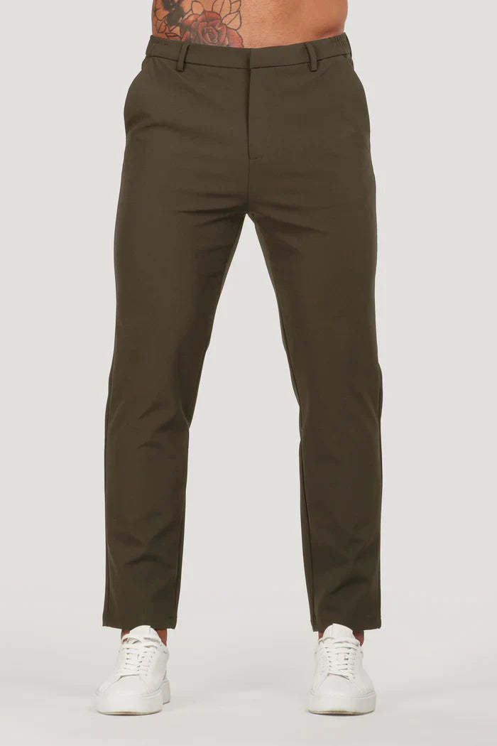 Herre Slim-Fit Chino bukser med elastisk talje og dekorative detaljer Stilla