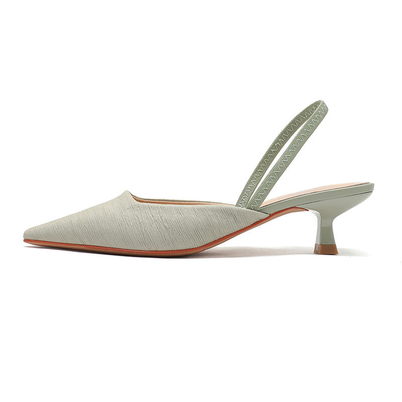 Femme Spids-Tå Slingback Sko med struktureret Finish Stilla