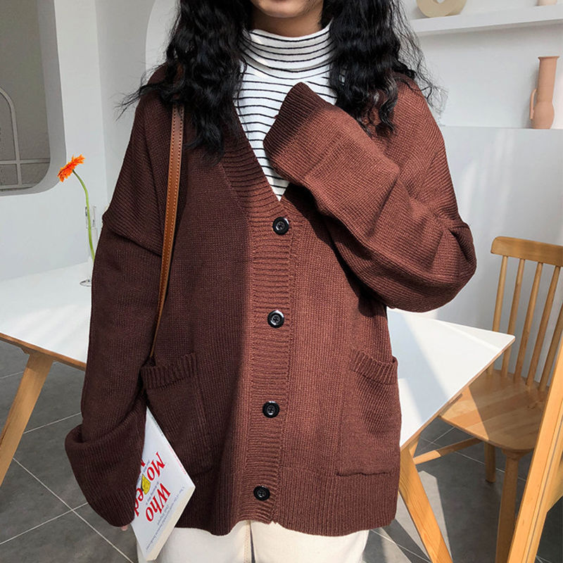 Femme Cozy Åben Foran Strikjakke Stilla