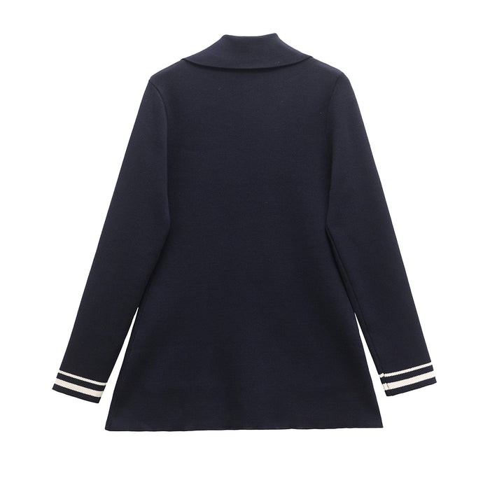Dame Dobbelt-Matched Skræddersyet Blazer med Kontrastpiping Stilla