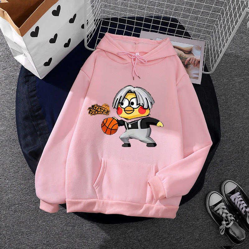 Kvinders hoodie med kreativt basketballmotiv Stilla