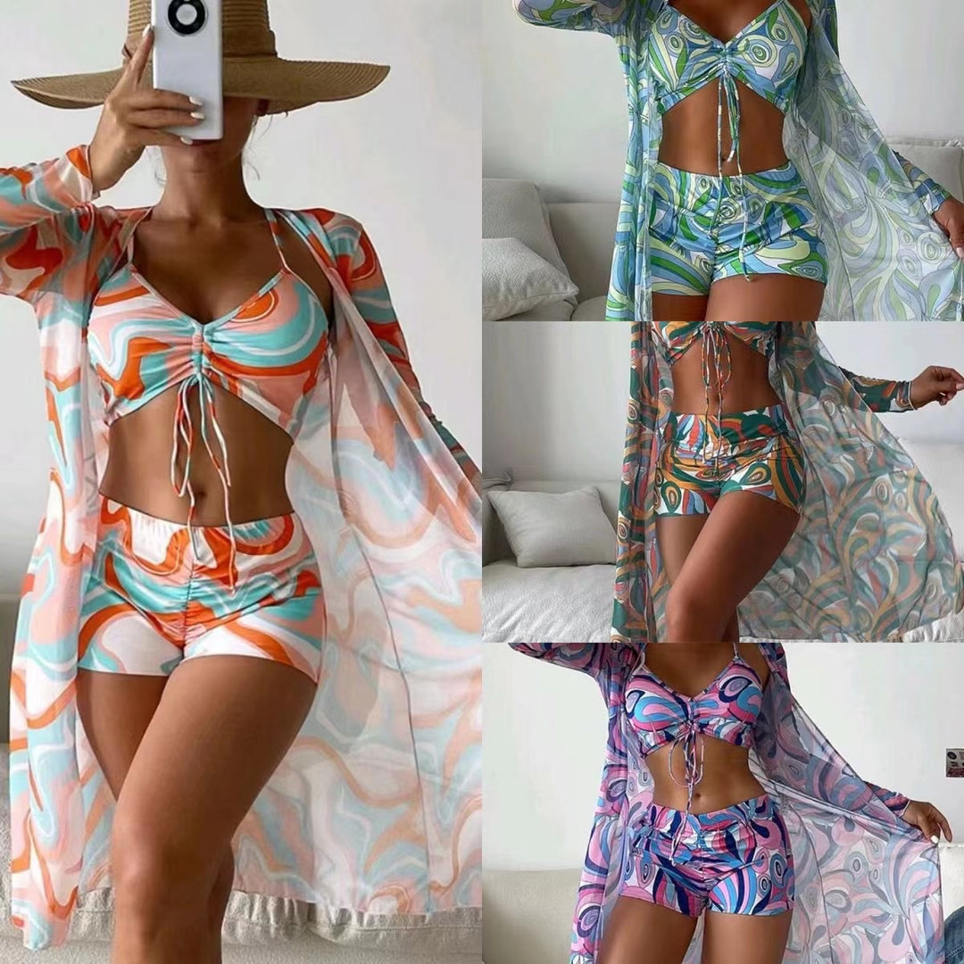 Dame Bikinisæt med en let Kimono Stilla
