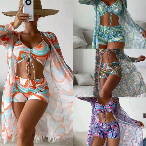 Dame Bikinisæt med en let Kimono Stilla