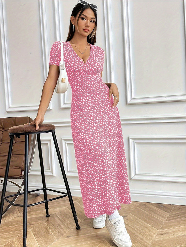Dame Maxikjole med blomstret print Stilla