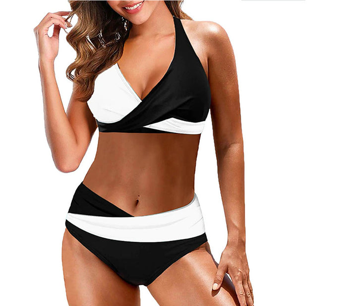Dame Wickel-Bikini-Sæt med moderne kontrastdesign Stilla