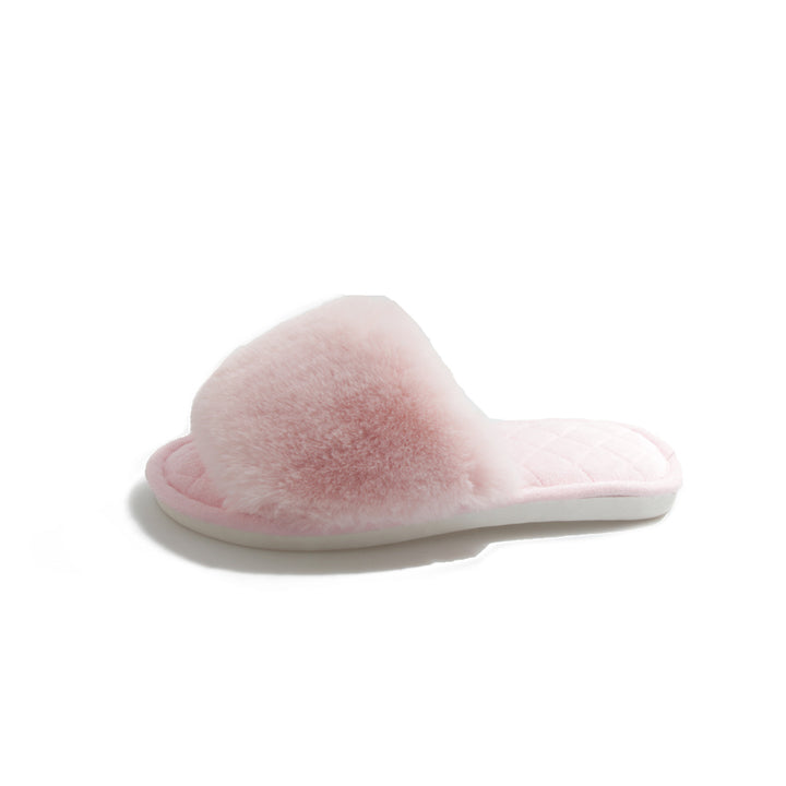 Dame fluffy slippers med luksuriøs kunstpels og skridsikker sål Stilla