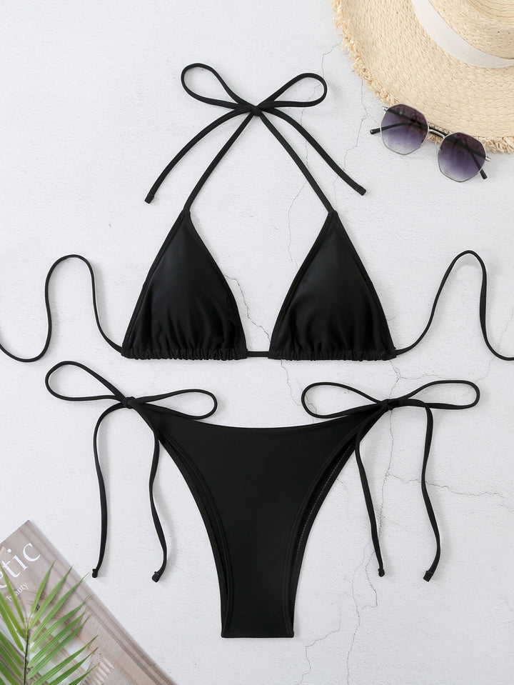 Femme Triangle Bikini Sæt med justerbare bindebånd Stilla1750243393