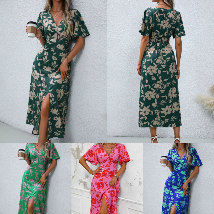 Dame maxikjole med elegant blomsterdesign Stilla