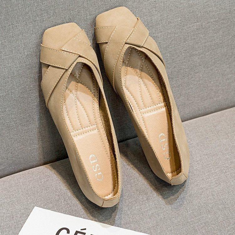 Dame Ballerinas med elegant knude-design og komfortabel indersål Stilla