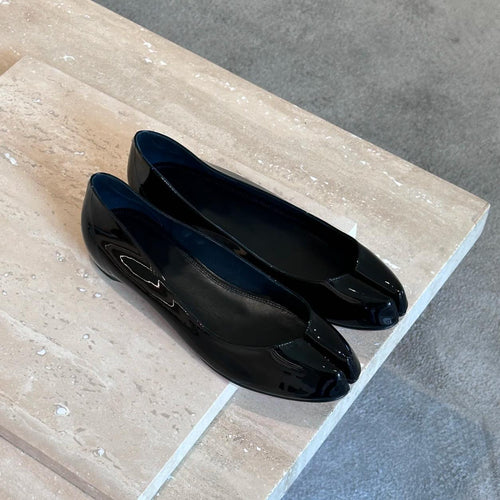 Damer Stilfuld Patent Læder Spids Tå Ballerinas Stilla