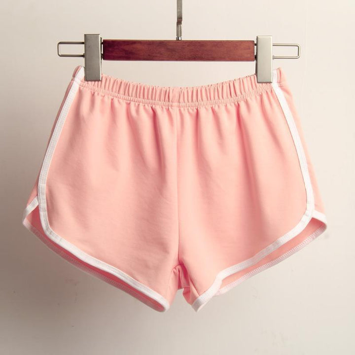 Dame Sporty Shorts med elastisk talje og kontraststriber Skovae