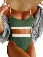 Dame bikini-sæt med høj kvalitet strukturelt design og justerbare stropper Skovae